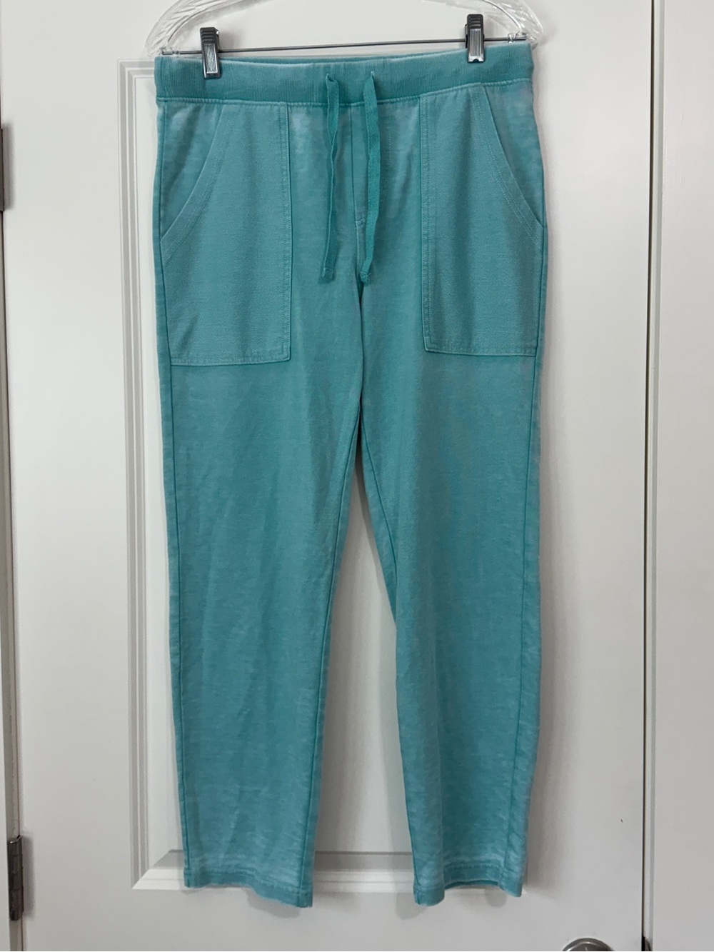 Wearables by XCVI Small Aqua Pull On‎ Straight Leg Lounge Pants Casual Comfort
